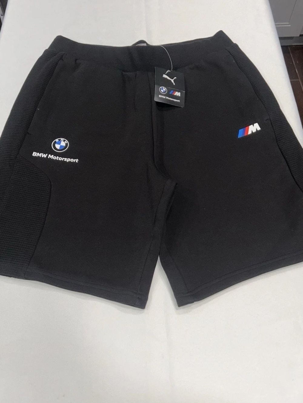 *NEW* Men PUMA BMW M Motorsport Sweat Shorts Black (533374 01), Sz XL
